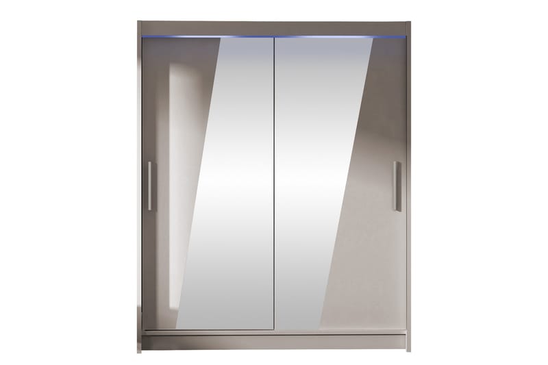 Bay Vaatekaappi Peilillä 150x200 cm - Harmaa - Säilytys - Vaatesäilytys - Vaatekaappi