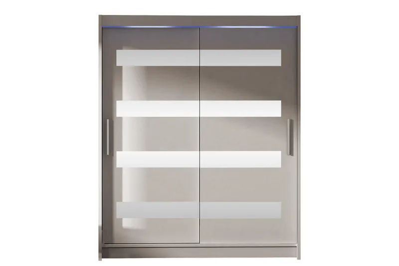 Bay Vaatekaappi Peilillä 150x200 cm - Beige - Säilytys - Vaatesäilytys - Vaatekaappi