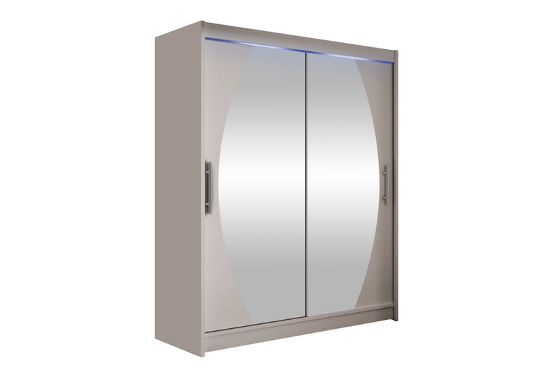 Bay Vaatekaappi Peilillä 150x200 cm, Beige