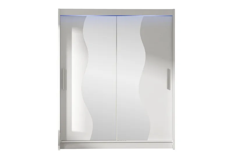 Bay Vaatekaappi Peilillä 150x200 cm, Valkoinen