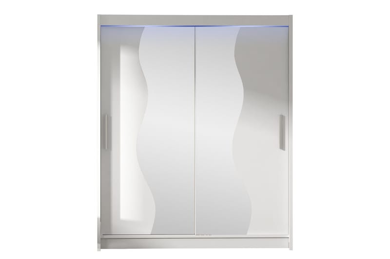 Bay Vaatekaappi Peilillä 150x200 cm, Valkoinen