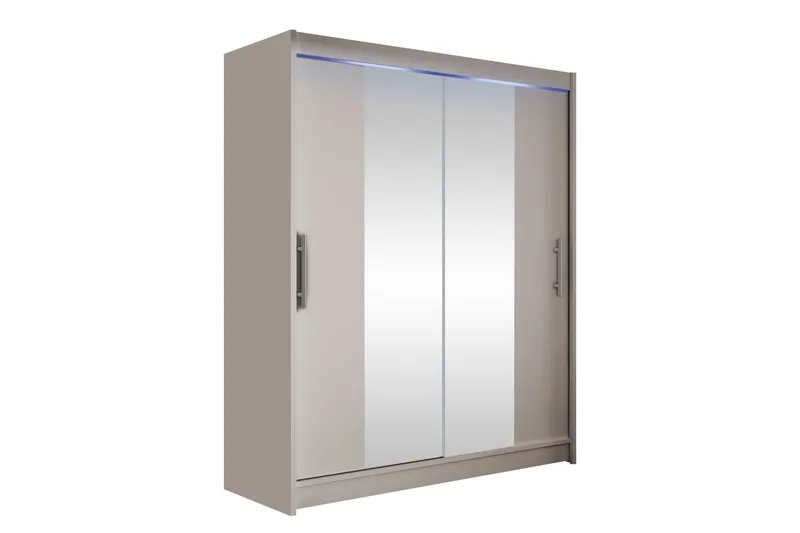 Bay Vaatekaappi Peilillä 150x200 cm, Beige