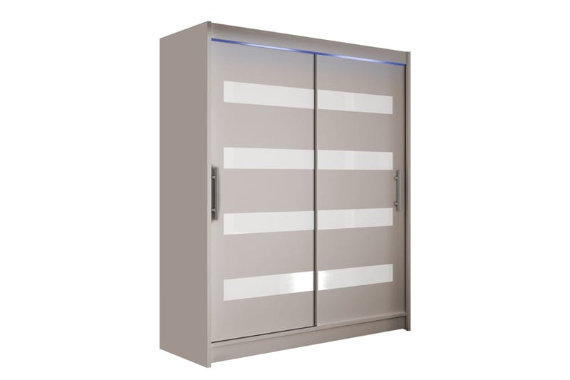 Bay Vaatekaappi Peilillä 150x200 cm, Valkoinen