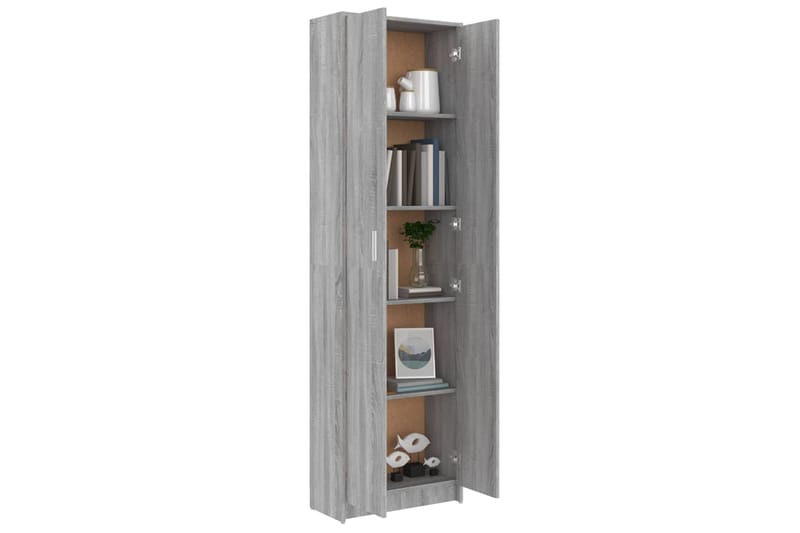 beBasic Eteisen vaatekaappi harmaa Sonoma 55x25x189 cm tekninen puu - Harmaa - Säilytys - Vaatesäilytys - Vaatekaappi