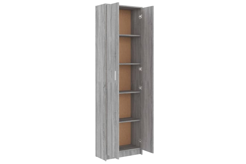 beBasic Eteisen vaatekaappi harmaa Sonoma 55x25x189 cm tekninen puu - Harmaa - Säilytys - Vaatesäilytys - Vaatekaappi