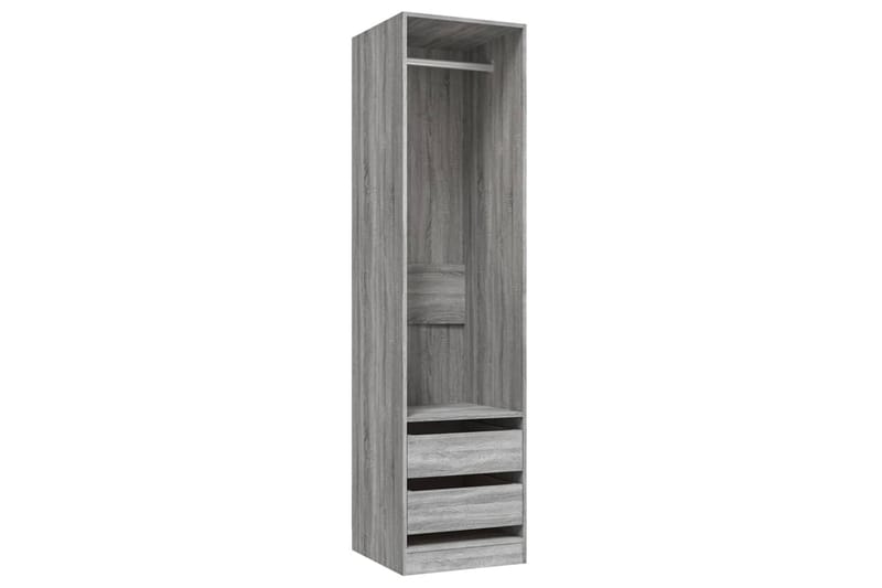beBasic Vaatekaappi laatikoilla harmaa Sonoma 50x50x200 cm tekninen puu - Harmaa - Säilytys - Vaatesäilytys - Vaatekaappi