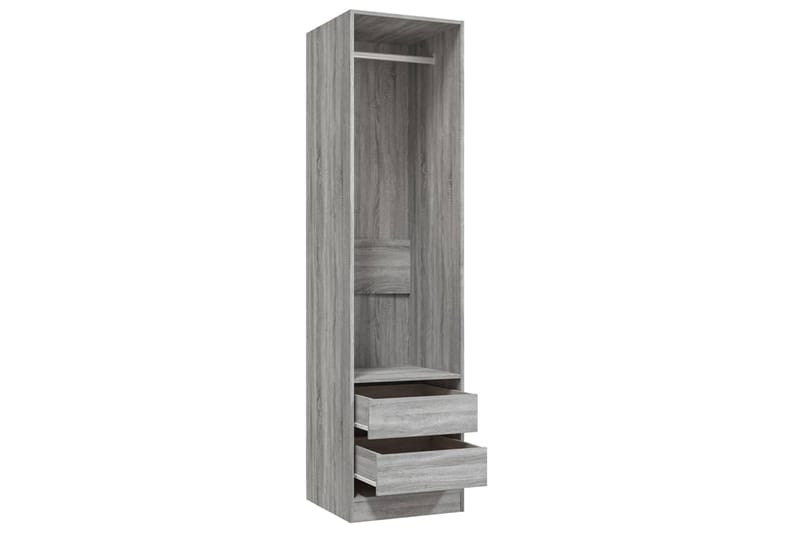 beBasic Vaatekaappi laatikoilla harmaa Sonoma 50x50x200 cm tekninen puu - Harmaa - Säilytys - Vaatesäilytys - Vaatekaappi