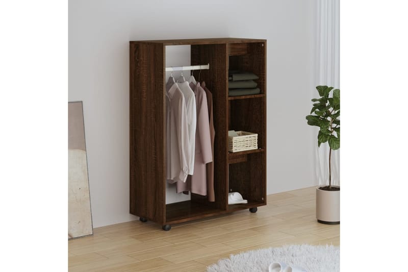 beBasic Vaatekaappi ruskea tammi 80x40x110 cm tekninen puu - Ruskea - Säilytys - Vaatesäilytys - Vaatekaappi