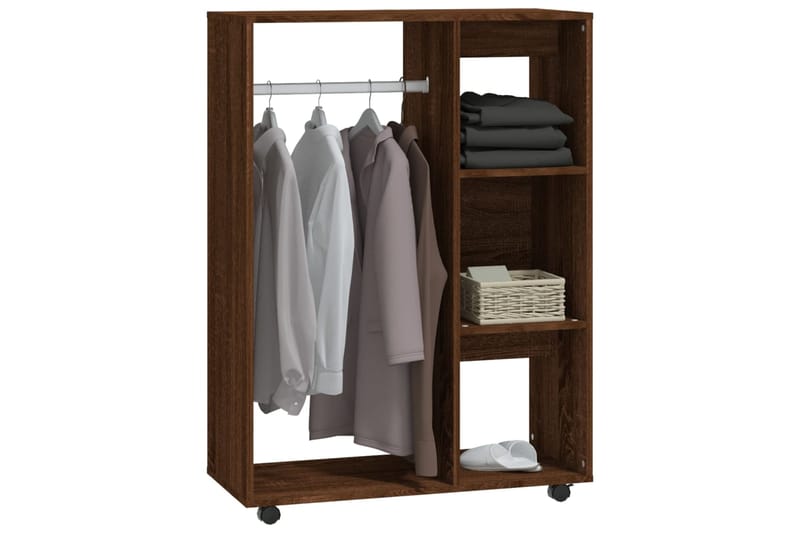beBasic Vaatekaappi ruskea tammi 80x40x110 cm tekninen puu - Ruskea - Säilytys - Vaatesäilytys - Vaatekaappi