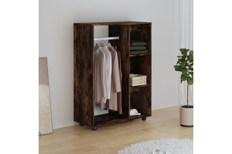 beBasic Vaatekaappi savutammi 80x40x110 cm tekninen puu - Ruskea - Säilytys - Vaatesäilytys - Vaatekaappi