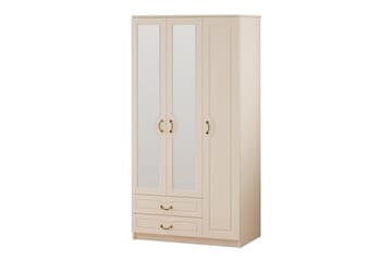 Beyric Vaatekaappi 105x210 cm - Matta Valkoinen - Säilytys - Vaatesäilytys - Vaatekaappi