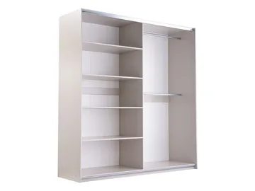 Binche Vaatekaappi peilillä 200x215 cm - Harmaa - Säilytys - Vaatesäilytys - Vaatekaappi