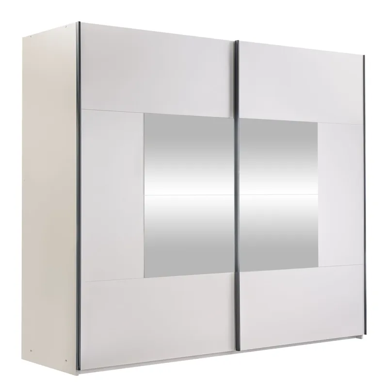 Binche Vaatekaappi peilillä 250x215 cm, Beige