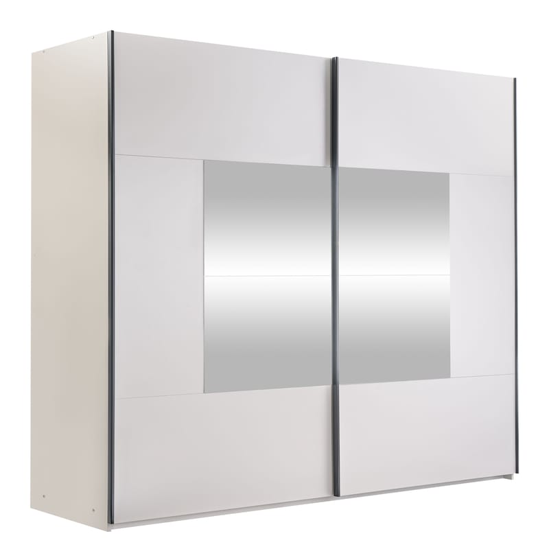 Binche Vaatekaappi peilillä 250x215 cm - Beige - Säilytys - Vaatesäilytys - Vaatekaappi