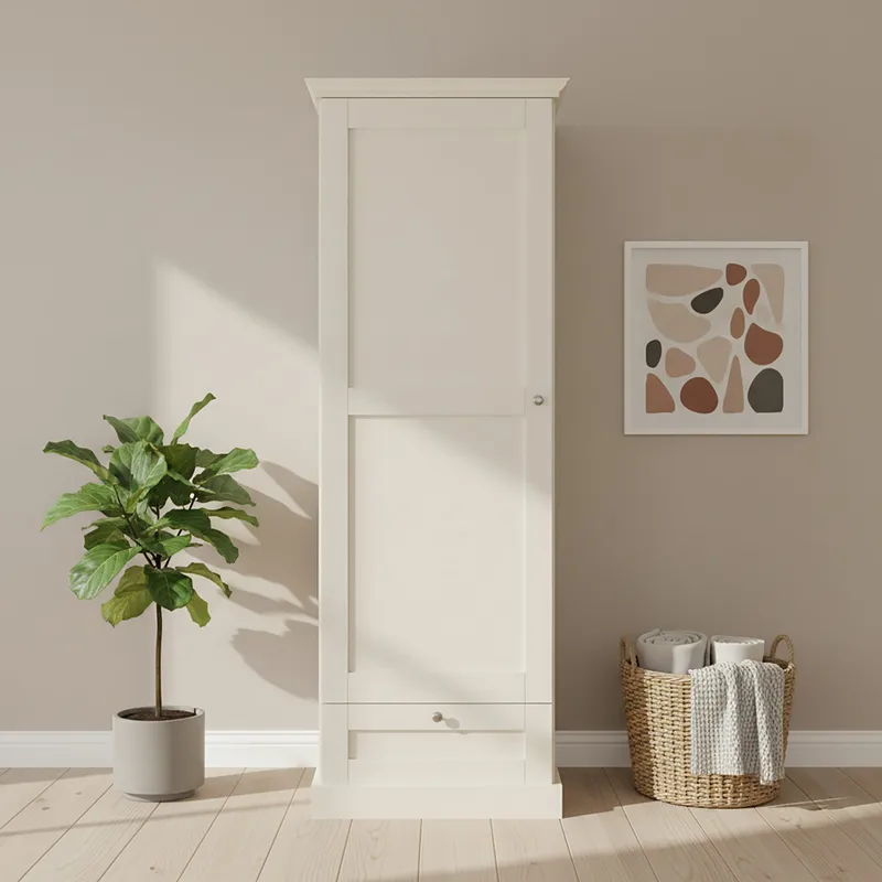Binz eteiskaappi 60x180 cm - Kashmirin kermanvärinen - Säilytys - Vaatesäilytys - Vaatekaappi