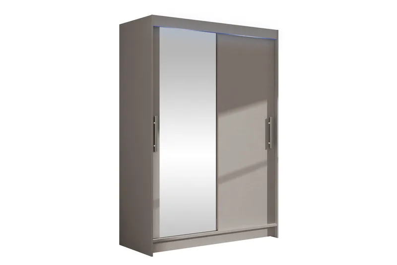 Biscayne-Vaatekaappi Peilillä 120x200 cm - Beige - Säilytys - Vaatesäilytys - Vaatekaappi