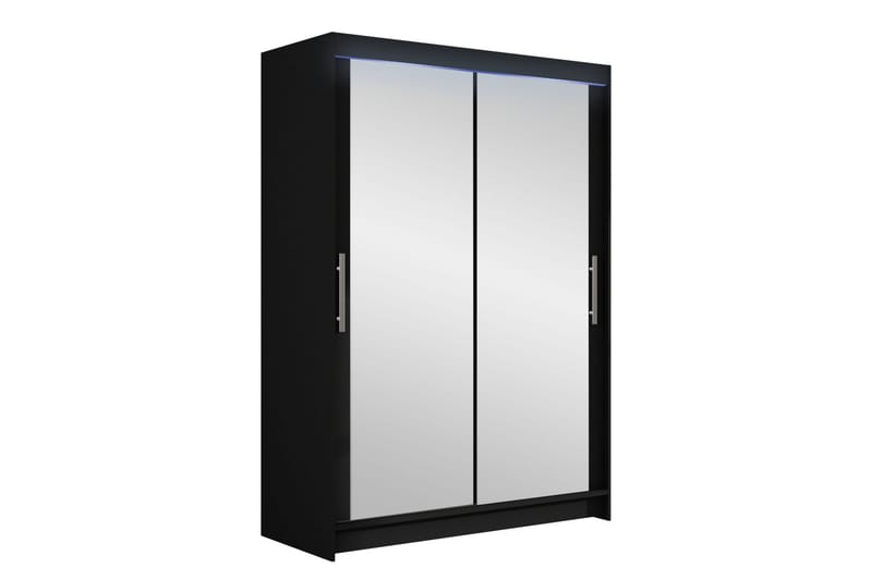 Biscayne-Vaatekaappi Peilillä 120x200 cm, Musta