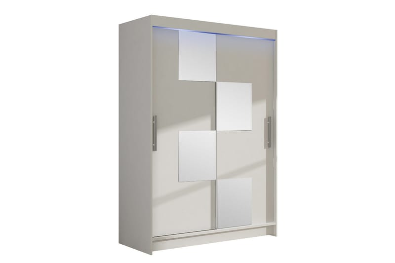 Biscayne-Vaatekaappi Peilillä 120x200 cm, Harmaa