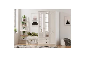 Brelin Vaatekaappi 105x210 cm - Matta Valkoinen - Säilytys - Vaatesäilytys - Vaatekaappi