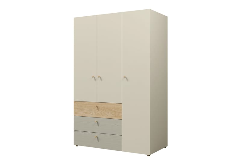 Buhan Vaatekaappi 120x185 cm - Beige / Ruskea - Säilytys - Vaatesäilytys - Vaatekaappi