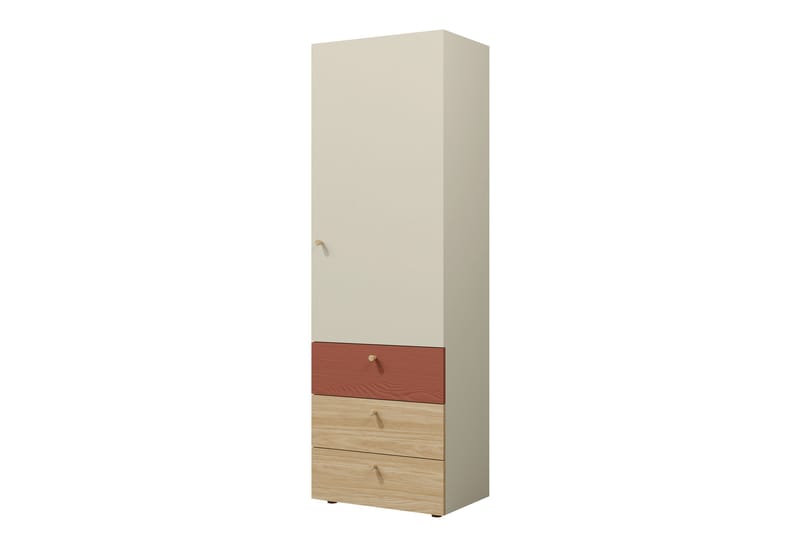 Buhan Vaatekaappi 60x185 cm - Beige / Ruskea - Säilytys - Vaatesäilytys - Vaatekaappi
