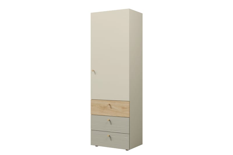 Buhan Vaatekaappi 60x185 cm - Beige / Ruskea - Säilytys - Vaatesäilytys - Vaatekaappi