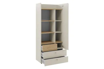 Buhan Vaatekaappi 80x185 cm - Beige / Ruskea - Säilytys - Vaatesäilytys - Vaatekaappi