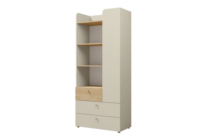 Buhan Vaatekaappi 80x185 cm - Beige / Ruskea - Säilytys - Vaatesäilytys - Vaatekaappi