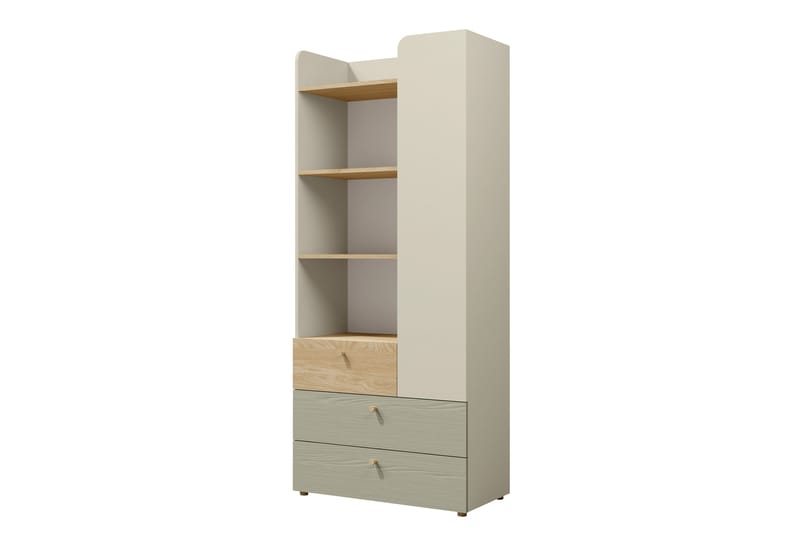 Buhan Vaatekaappi 80x185 cm - Beige / Ruskea - Säilytys - Vaatesäilytys - Vaatekaappi