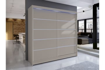 Canderbury Vaatekaappi 180x215 cm - Beige - Säilytys - Vaatesäilytys - Vaatekaappi