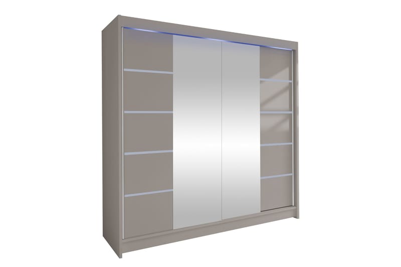 Canderbury Vaatekaappi Peilillä 180x215 cm, Beige