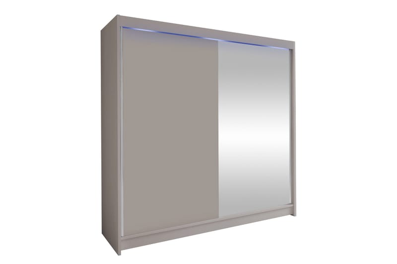 Canderbury Vaatekaappi Peilillä 180x215 cm - Beige - Säilytys - Vaatesäilytys - Vaatekaappi