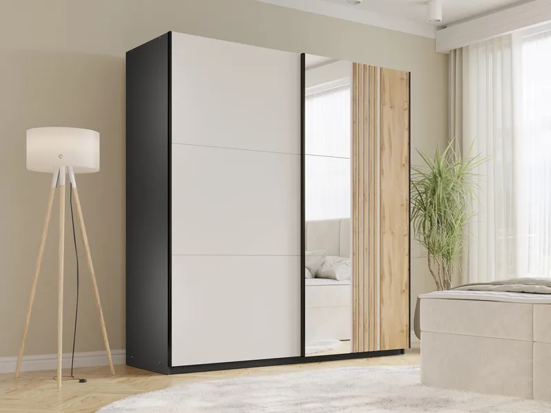 Ceyris Vaatekaappi Peilillä 203 cm - Säilytys - Vaatesäilytys - Vaatekaappi