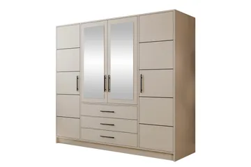 Chavezin Vaatekaappi 196x200 cm - Beige - Säilytys - Vaatesäilytys - Vaatekaappi