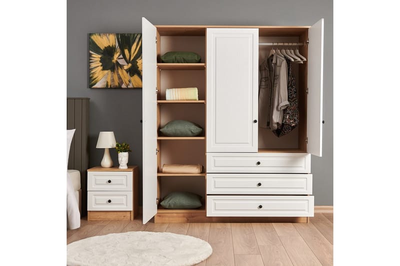 Comfortale Vaatekaappi 52x150 cm - Musta/Tummanvärinen puu - Säilytys - Vaatesäilytys - Vaatekaappi