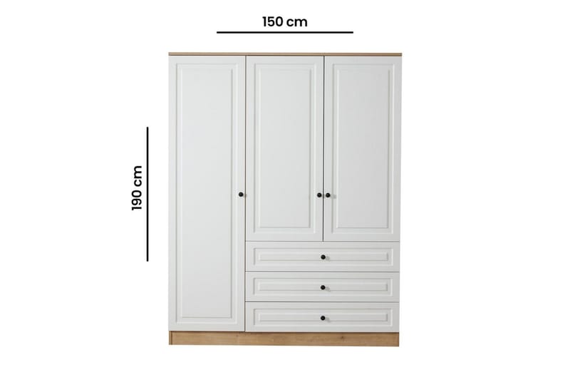 Comfortale Vaatekaappi 52x150 cm - Musta/Tummanvärinen puu - Säilytys - Vaatesäilytys - Vaatekaappi