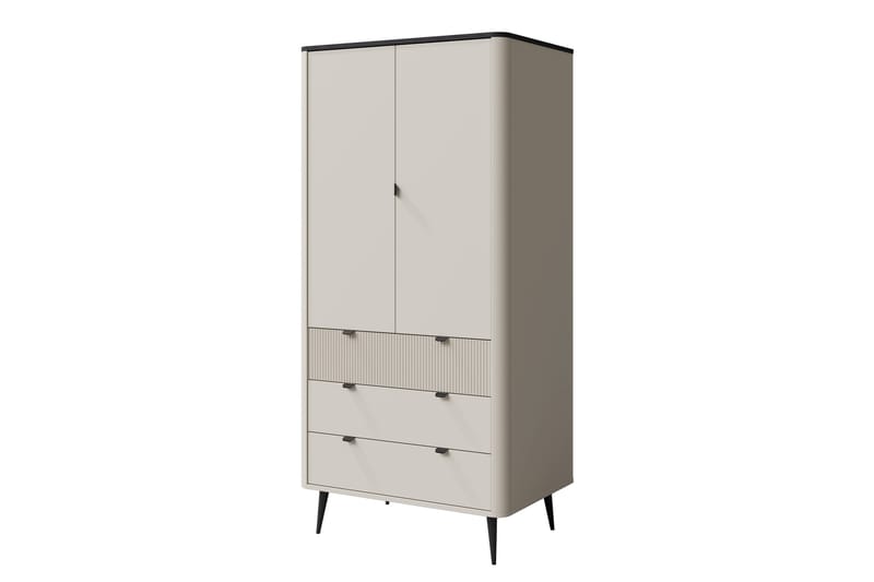 Cucina Vaatekaappi 90x191 cm - Beige/Harmaa - Säilytys - Vaatesäilytys - Vaatekaappi