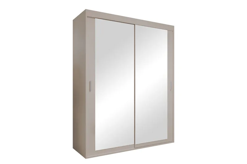 Duets Vaatekaappi peilillä 160x205 cm, Beige