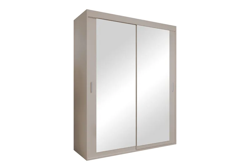 Duets Vaatekaappi peilillä 160x205 cm, Beige