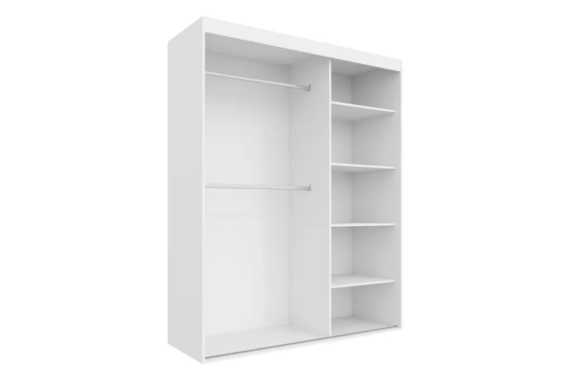 Duets Vaatekaappi peilillä 160x205 cm - Beige - Säilytys - Vaatesäilytys - Vaatekaappi