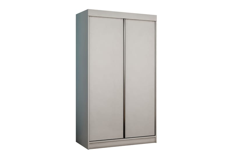 Dunkra vaatekaappi 100x200 cm maalattua puuta metallirungolla, Valkoinen