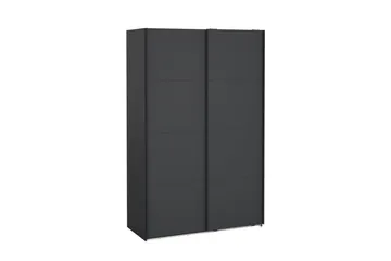 Elvos Vaatekaappi 139x220 cm - Musta - Säilytys - Vaatesäilytys - Vaatekaappi