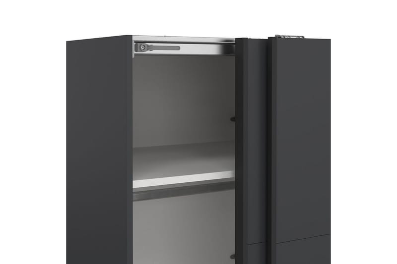 Elvos Vaatekaappi 139x220 cm - Musta - Säilytys - Vaatesäilytys - Vaatekaappi