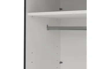 Elvos Vaatekaappi 179x220 cm - Harmaa - Säilytys - Vaatesäilytys - Vaatekaappi