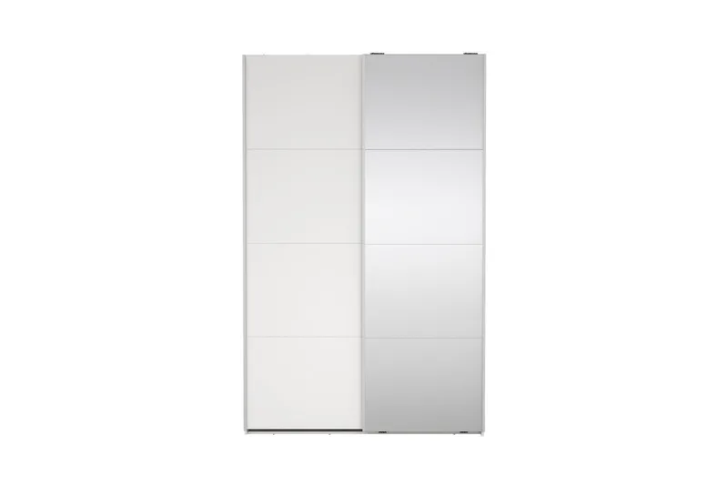 Elvos Vaatekaappi Peilillä 139x220 cm - Valkoinen - Säilytys - Vaatesäilytys - Vaatekaappi