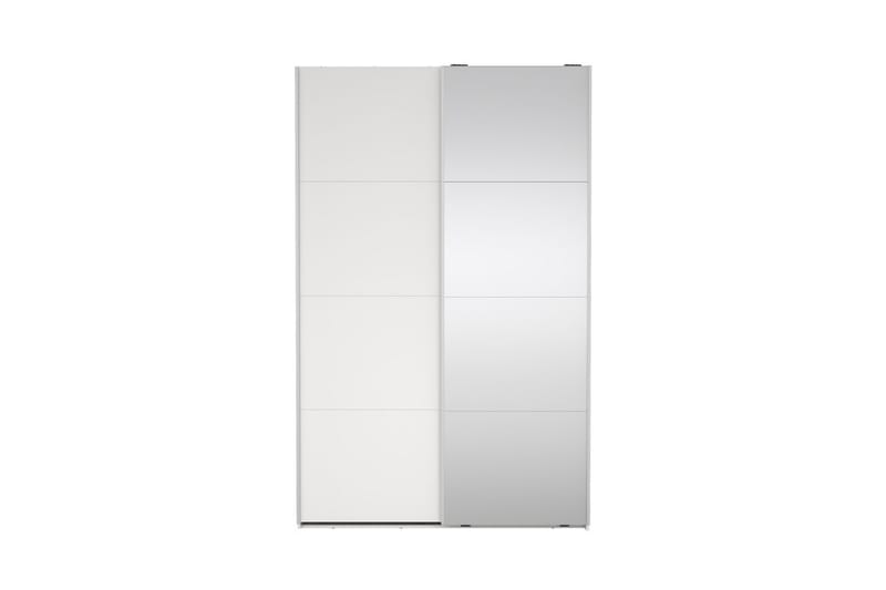 Elvos Vaatekaappi Peilillä 139x220 cm - Valkoinen - Säilytys - Vaatesäilytys - Vaatekaappi