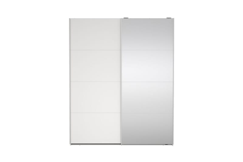 Elvos Vaatekaappi Peilillä 179x220 cm - Valkoinen - Säilytys - Vaatesäilytys - Vaatekaappi