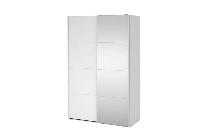Elvos Vaatekaappi Peilillä 139x220 cm, Valkoinen