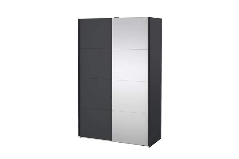 Elvos Vaatekaappi Peilillä 139x220 cm, Musta