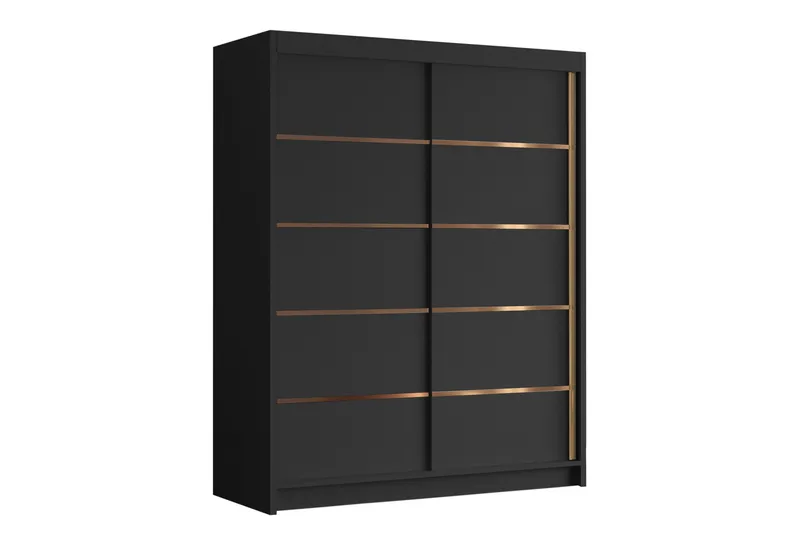 Emet Vaatekaappi 150x200 cm Musta, Musta